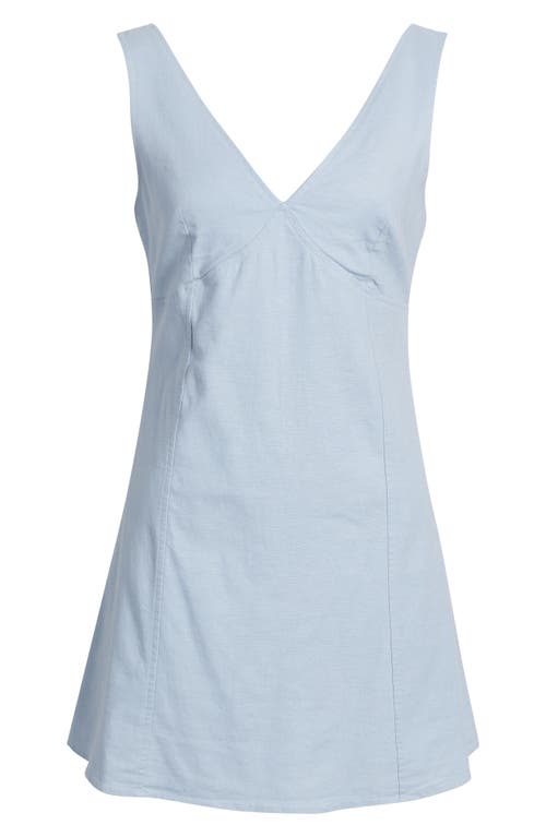 Open Edit Sleeveless Linen Blend Minidress