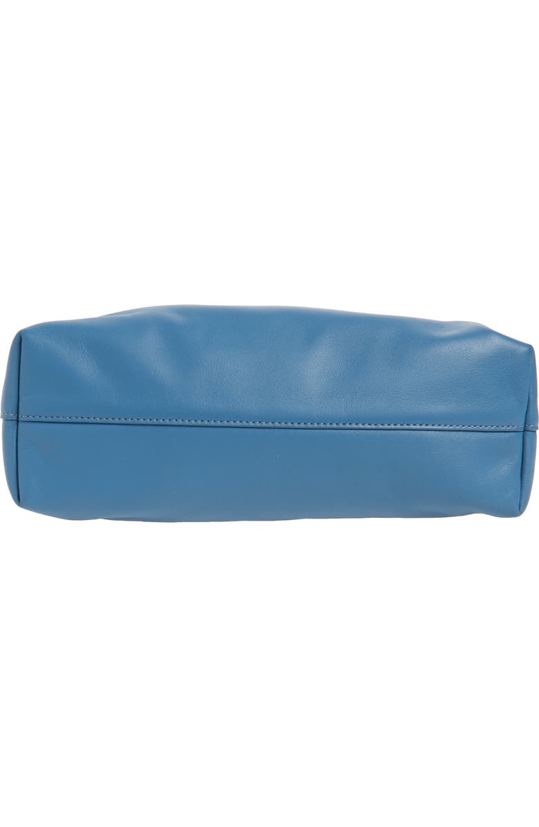 Veronica Beard Stash Leather Drawstring Clutch, Alternate, color, Lake Blue