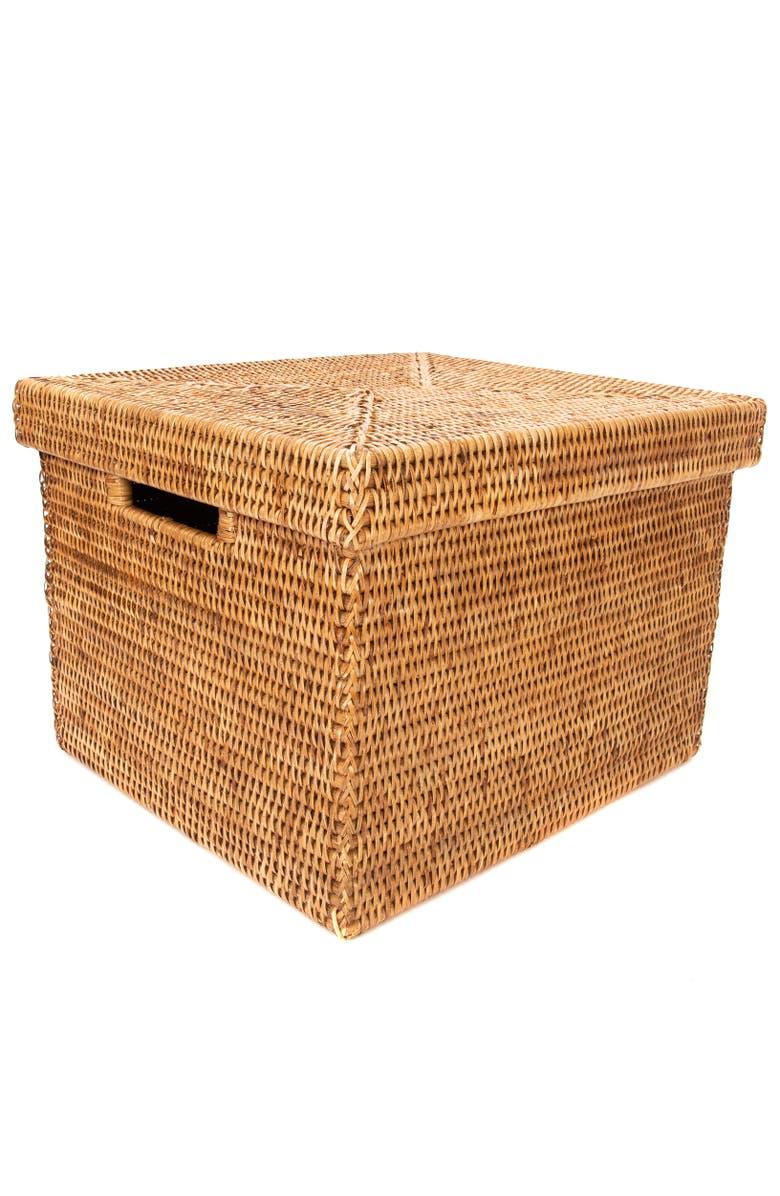 Artifacts Trading Company<sup>™</sup> Artifacts Rattan Storage Box with Lid - Letter File, Main, color, Honey Brown
