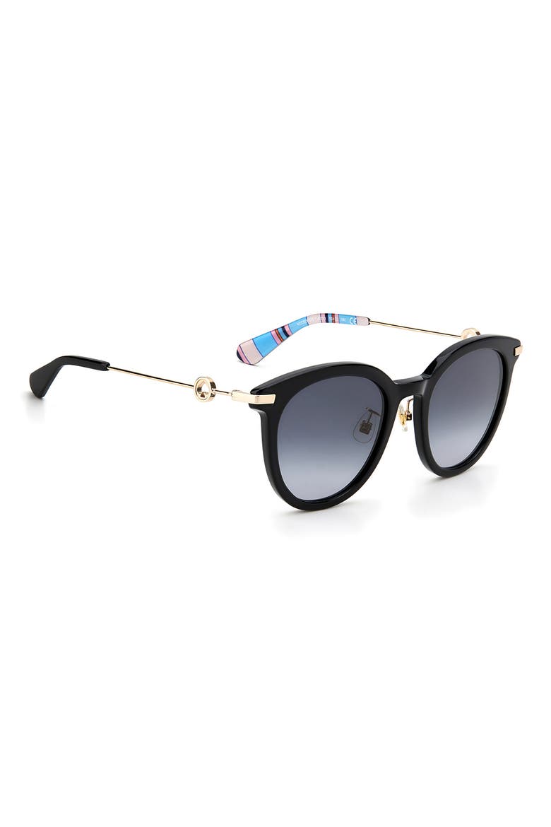 keesey 53mm gradient cat eye sunglasses, Alternate, color, BLACK