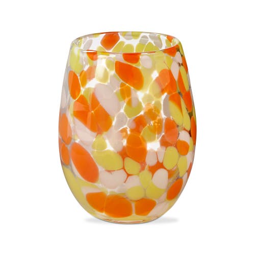 tag Confetti Stemless Wine Glass in Orange  product
