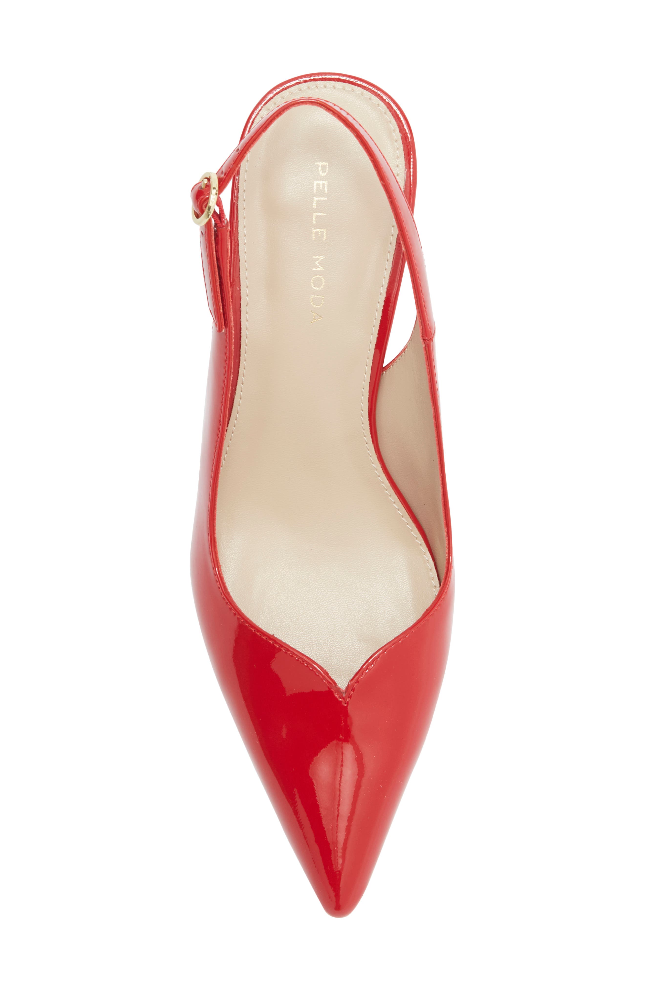 Pelle Moda Janah Slingback Pointed Toe Pump, Alternate, color, Red