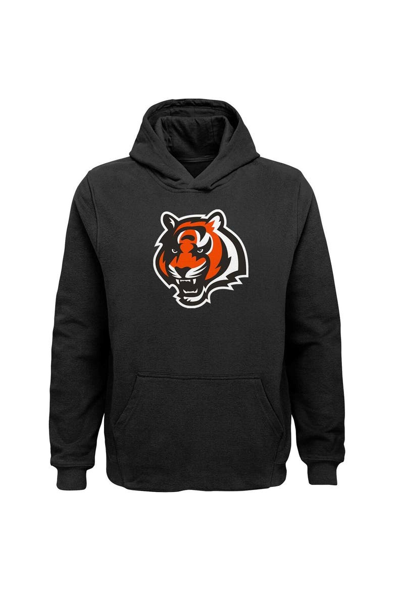 Youth Black Cincinnati Bengals Team Logo Pullover Hoodie, Main, color, Black