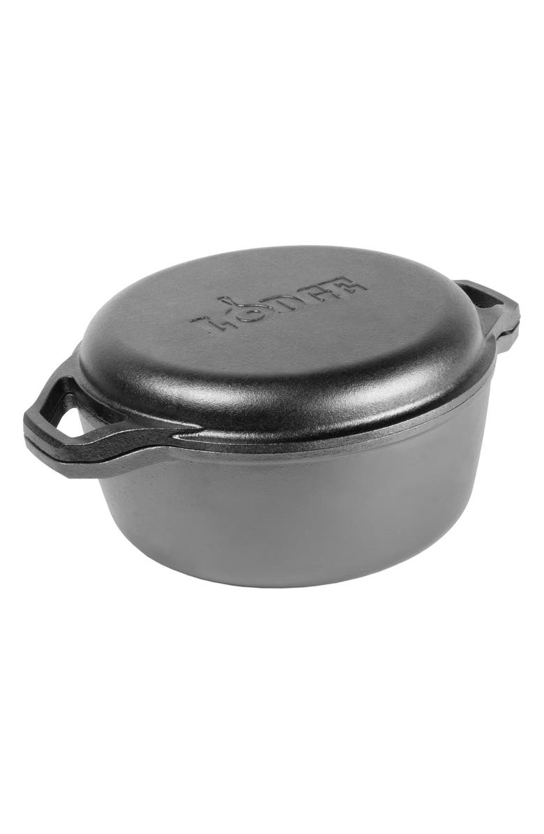 LODGE Chef Collection 6-Quart Cast Iron Double Dutch Oven, Main, color,