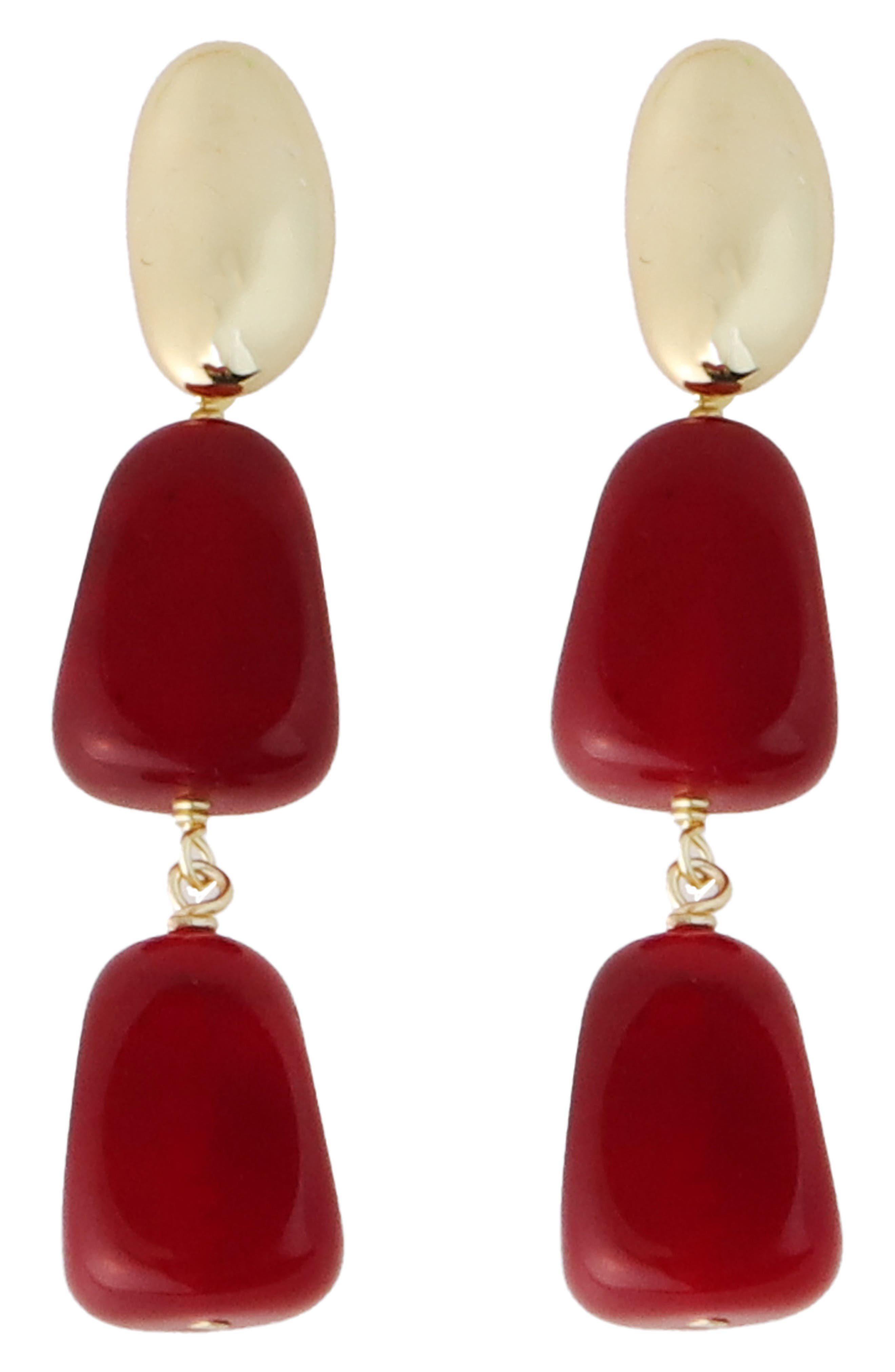 Panacea Genuine Stone Linear Drop Earrings (Women) | Nordstrom