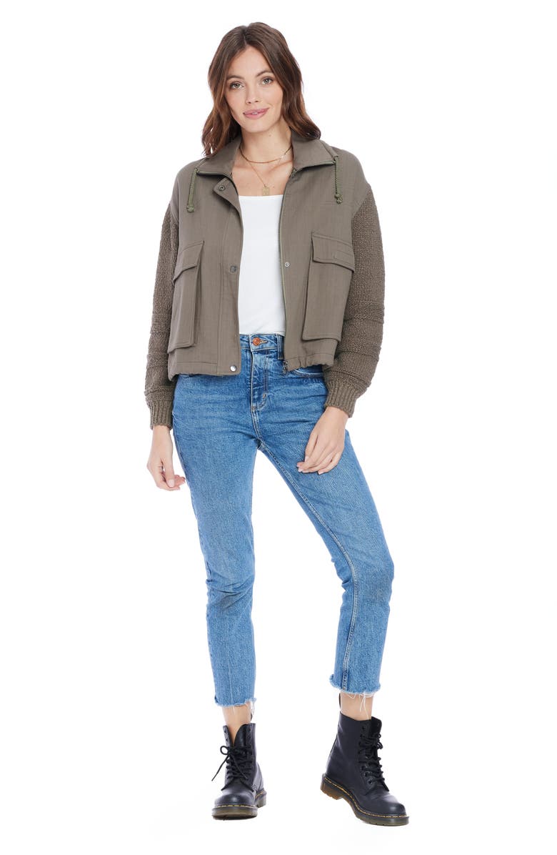 Saltwater Luxe Knit Sleeve Utility Jacket, Alternate, color, 