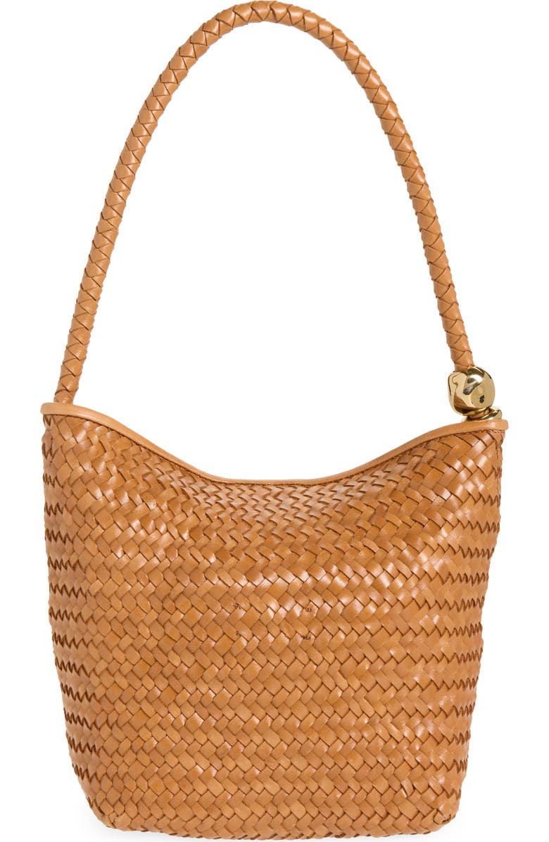 Madewell The Signature Woven Raffia Shoulder Bag, Alternate, color, Burnt Sienna