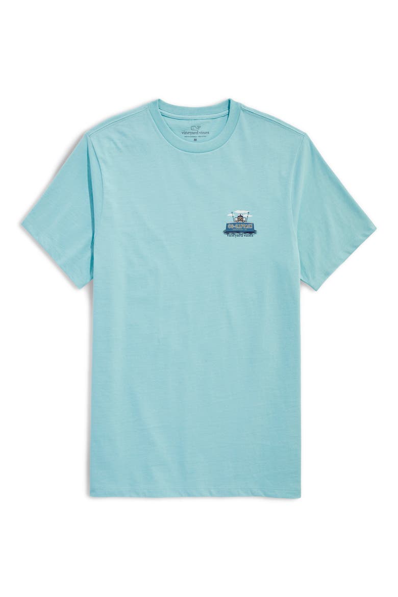 Furry Co-Captain Graphic T-Shirt, Main, color, AQUA HAZE