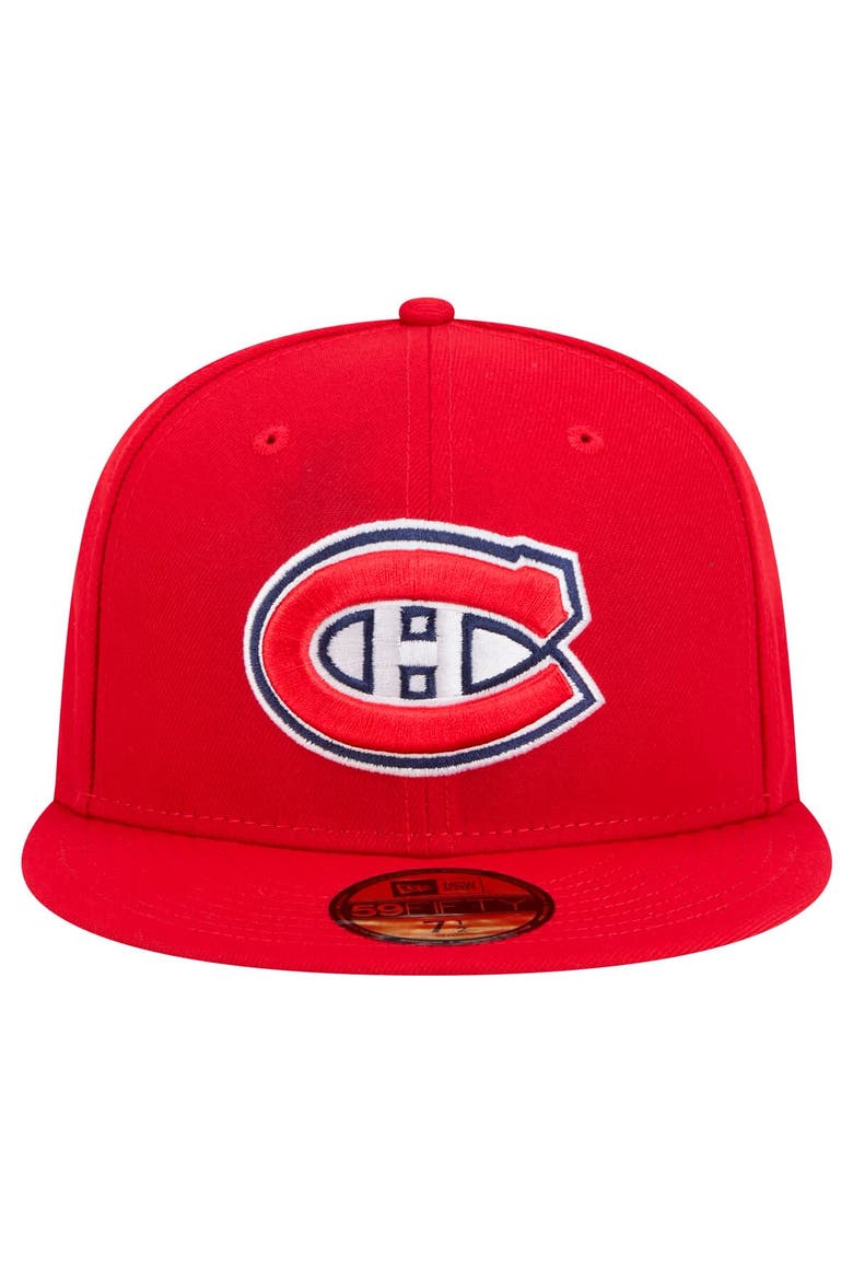 Men's New Era Red Montreal Canadiens Core 59FIFTY Fitted Hat, Alternate, color, Red