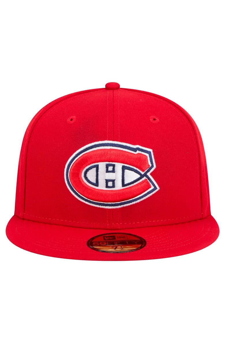New Era Men's New Era Red Montreal Canadiens Core 59FIFTY Fitted Hat, Alternate, color, Red