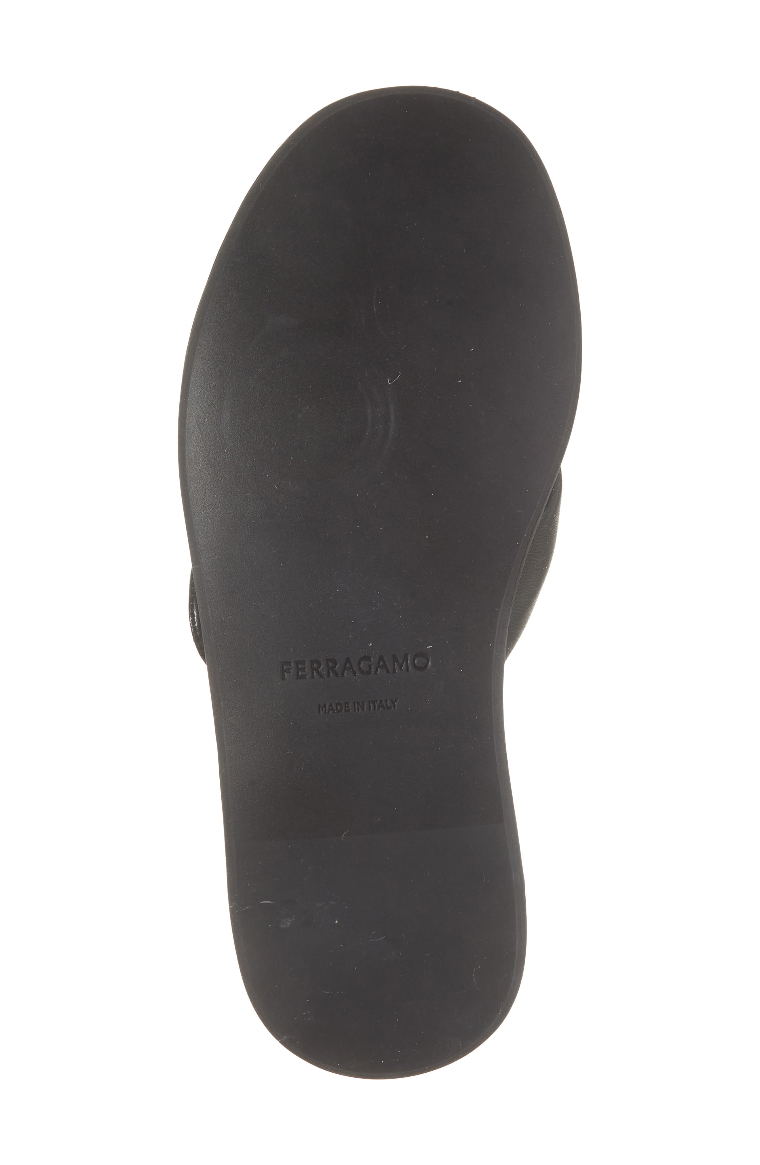 FERRAGAMO Elyzia Gancio Buckle Slide Sandal, Alternate, color, Black