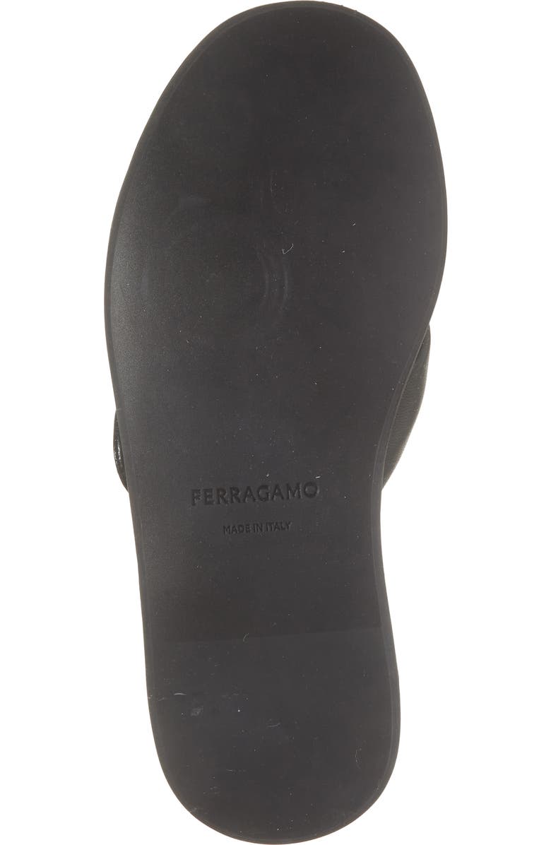 FERRAGAMO Elyzia Gancio Buckle Slide Sandal, Alternate, color, Black