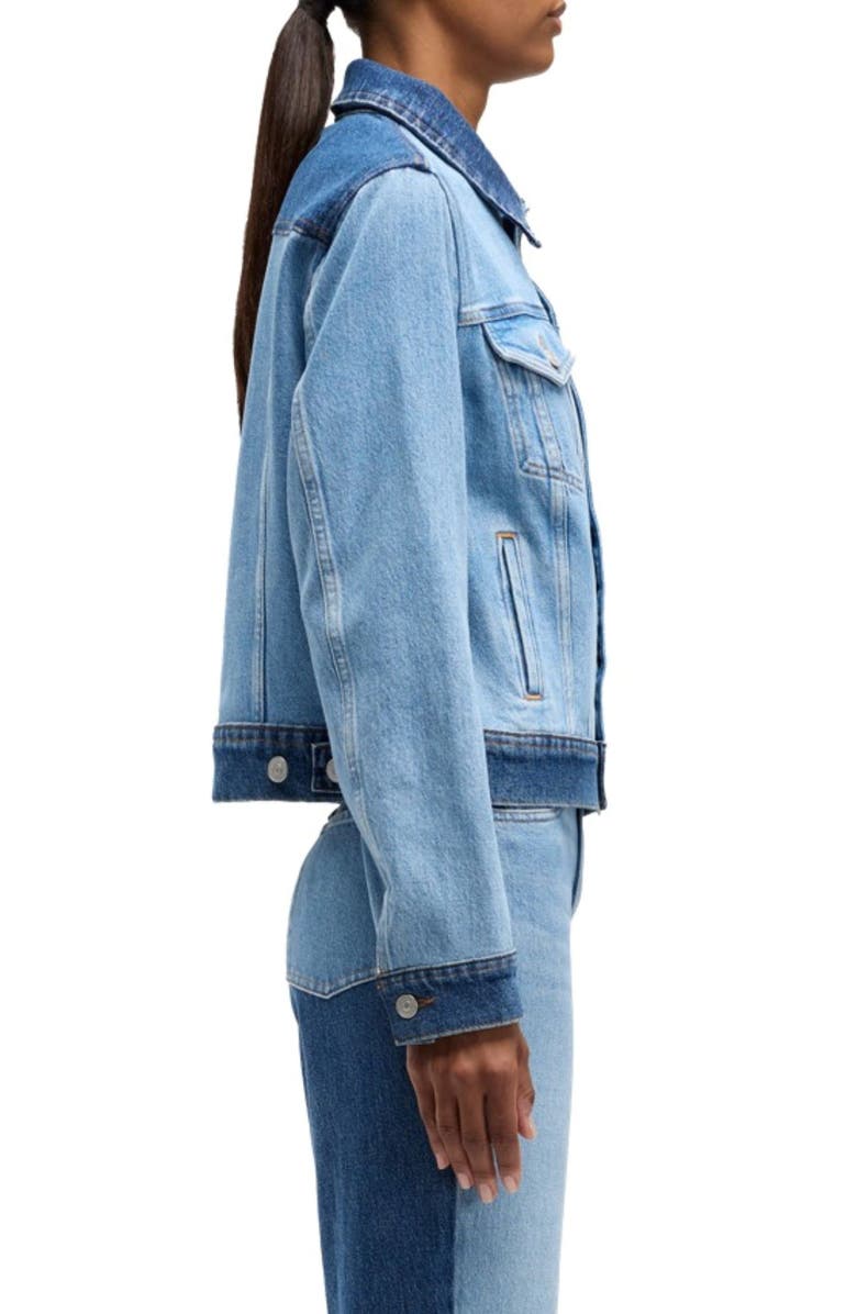 Seven Adi Crop Denim Trucker Jacket, Alternate, color, 