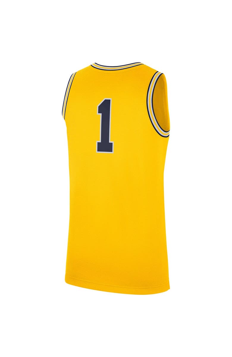 Jordan Brand Men's Jordan Brand Maize Michigan Wolverines Replica Jersey, Alternate, color, 