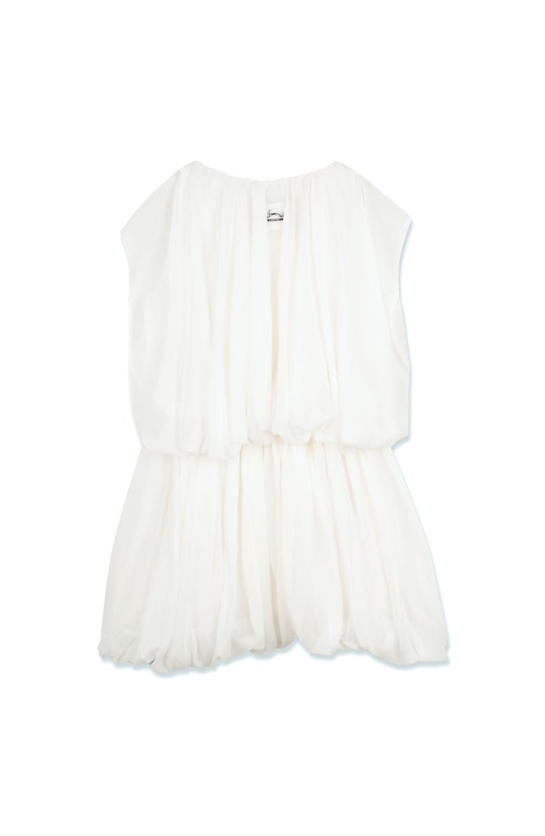 Lanvin Kids Silk Ceremony Dress In Charmeuse, Alternate, color, Optic White