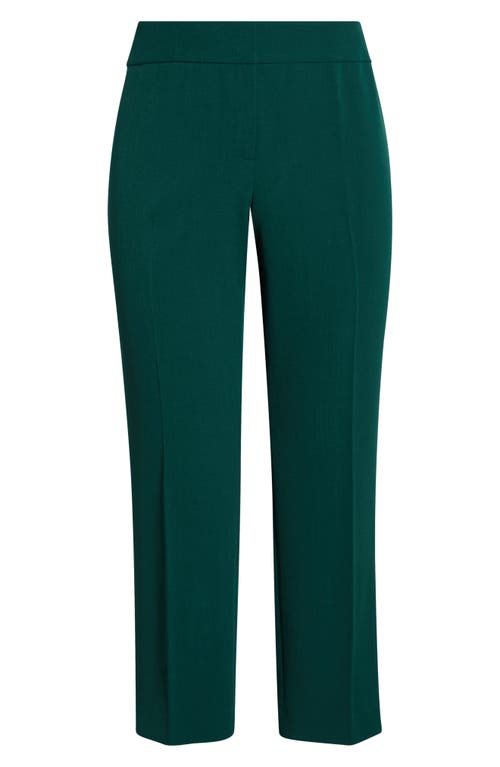 Kasper Plus Size Mid-rise Straight-leg Ankle Pants In Green