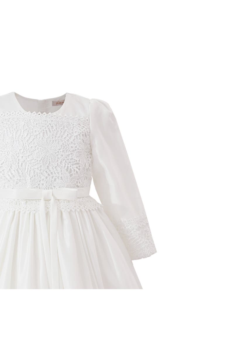 Tulleen Marindel Lace & Tulle Dress, Alternate, color, White