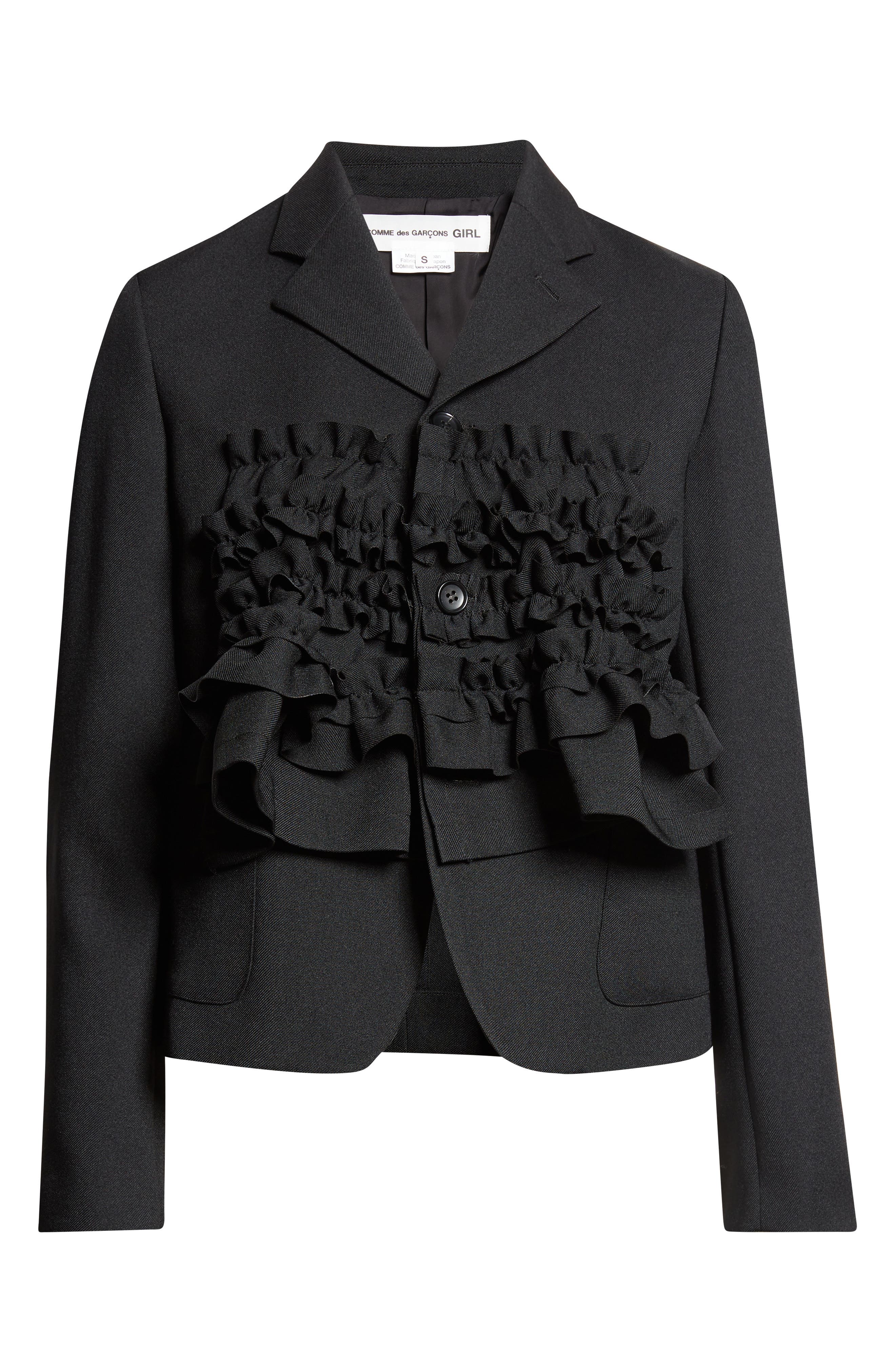 ジャケット・アウター COMME des GARCONS 1991 Jacket Gabardine Ruffle Gabardine Jacket (Women) | Nordstrom