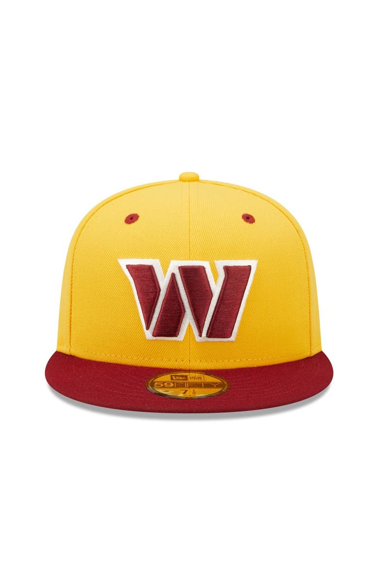 New Era Men's New Era  Gold/Burgundy Washington Commanders Flipside 2Tone 59FIFTY Fitted Hat, Alternate, color, 