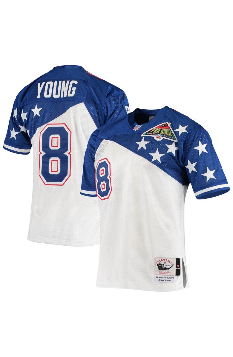 Mitchell & Ness Men's Mitchell & Ness Steve Young White/Blue NFC 1994 Pro Bowl Authentic Jersey, Main, color, White