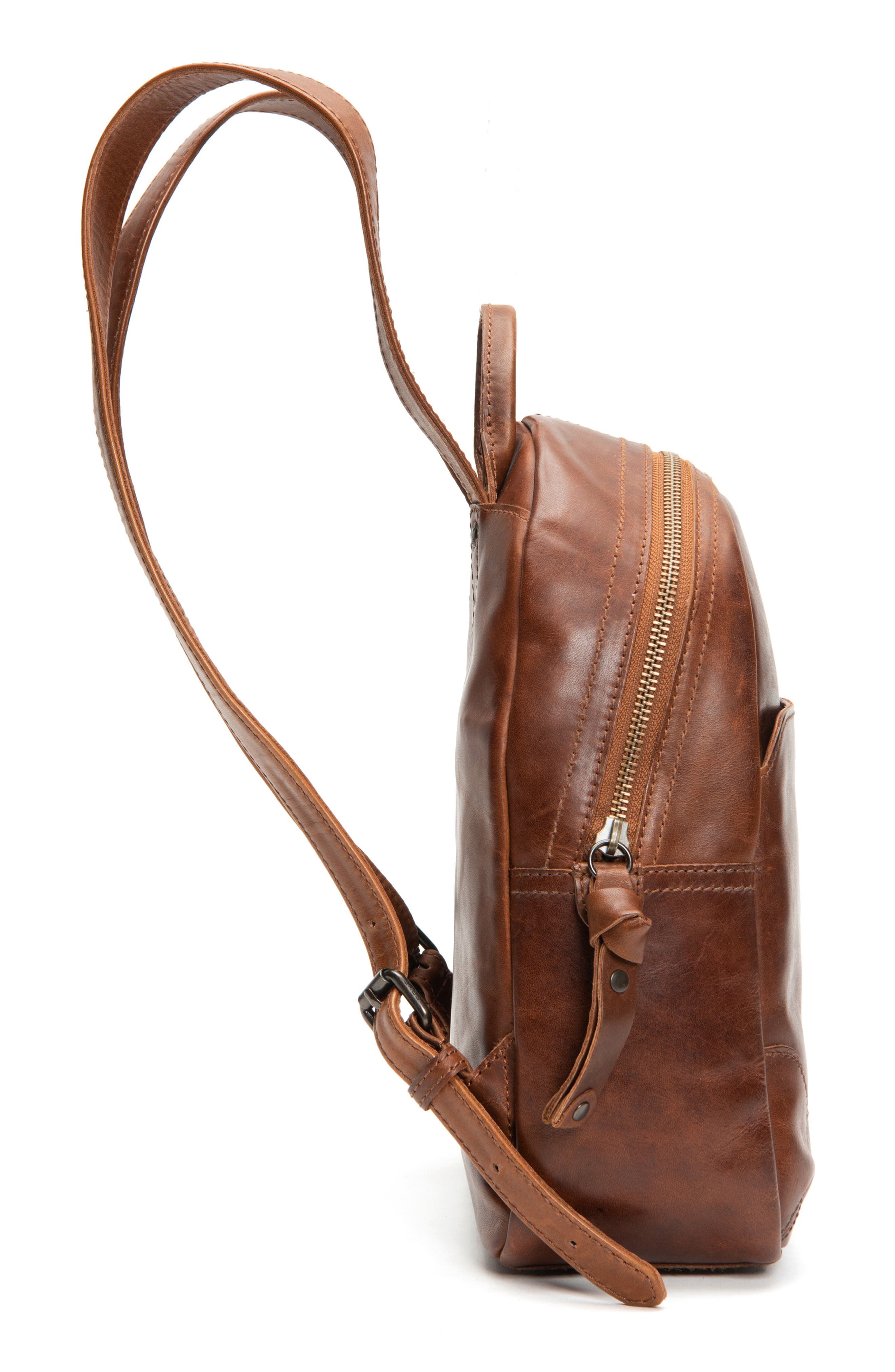 Medium Melissa Calfskin Leather Backpack, Alternate, color, COGNAC