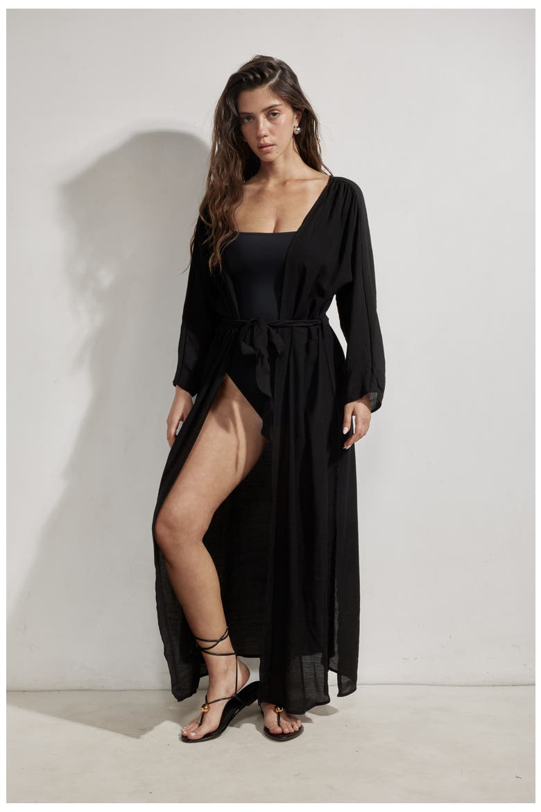 Dreamer Robe Cover-Up, Alternate, color, Black