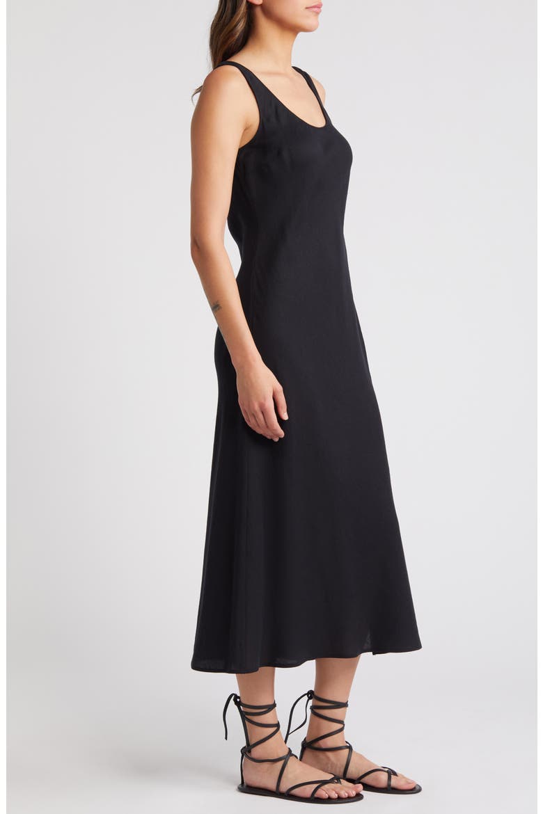 Kailani Sleeveless Midi Dress, Alternate, color, BLACK