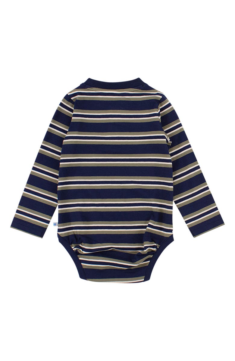 RuggedButts Long Sleeve Henley Bodysuit, Alternate, color, Blue