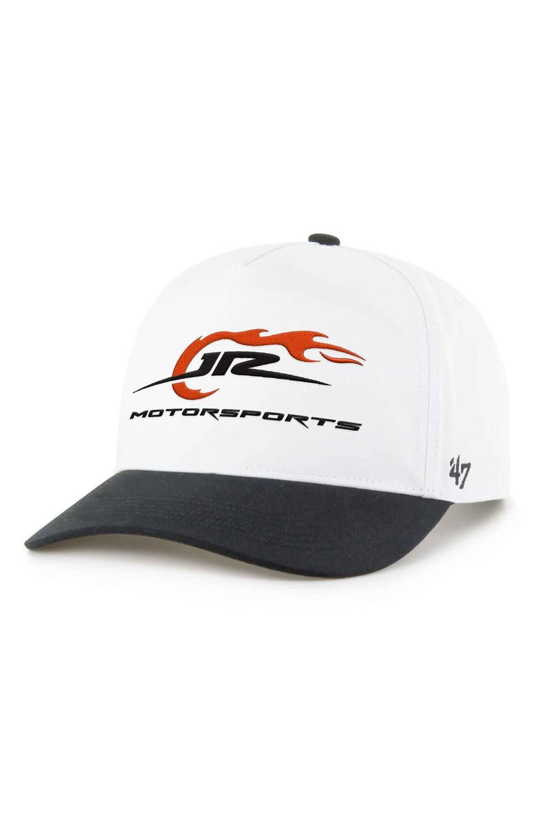 '47 Men's '47 White/Red JR Motorsports Two-Tone Hitch Adjustable Hat, Main, color, White