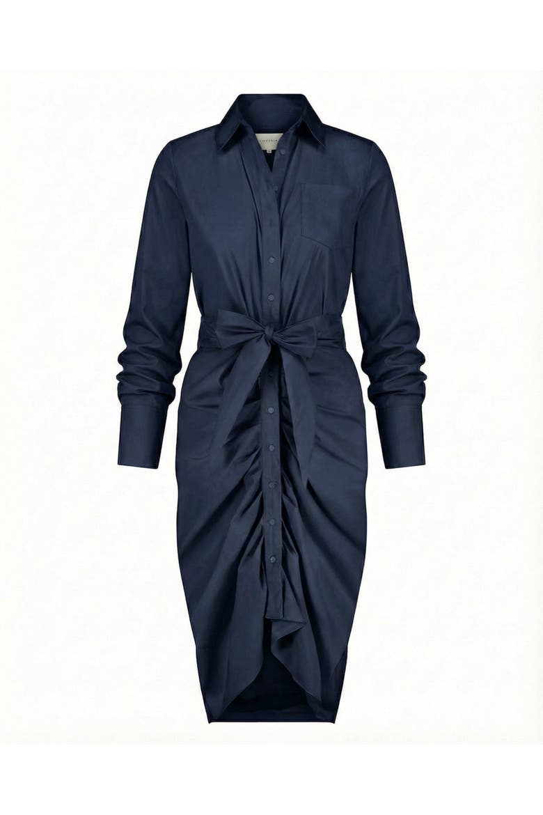 The Wrap Front Dress, Main, color, Navy