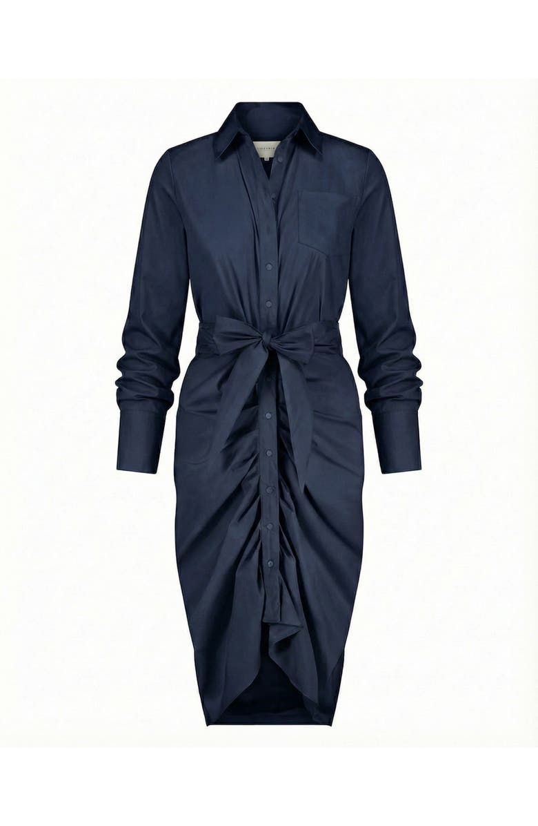 The Shirt by Rochelle Behrens The Wrap Front Dress, Main, color, Navy