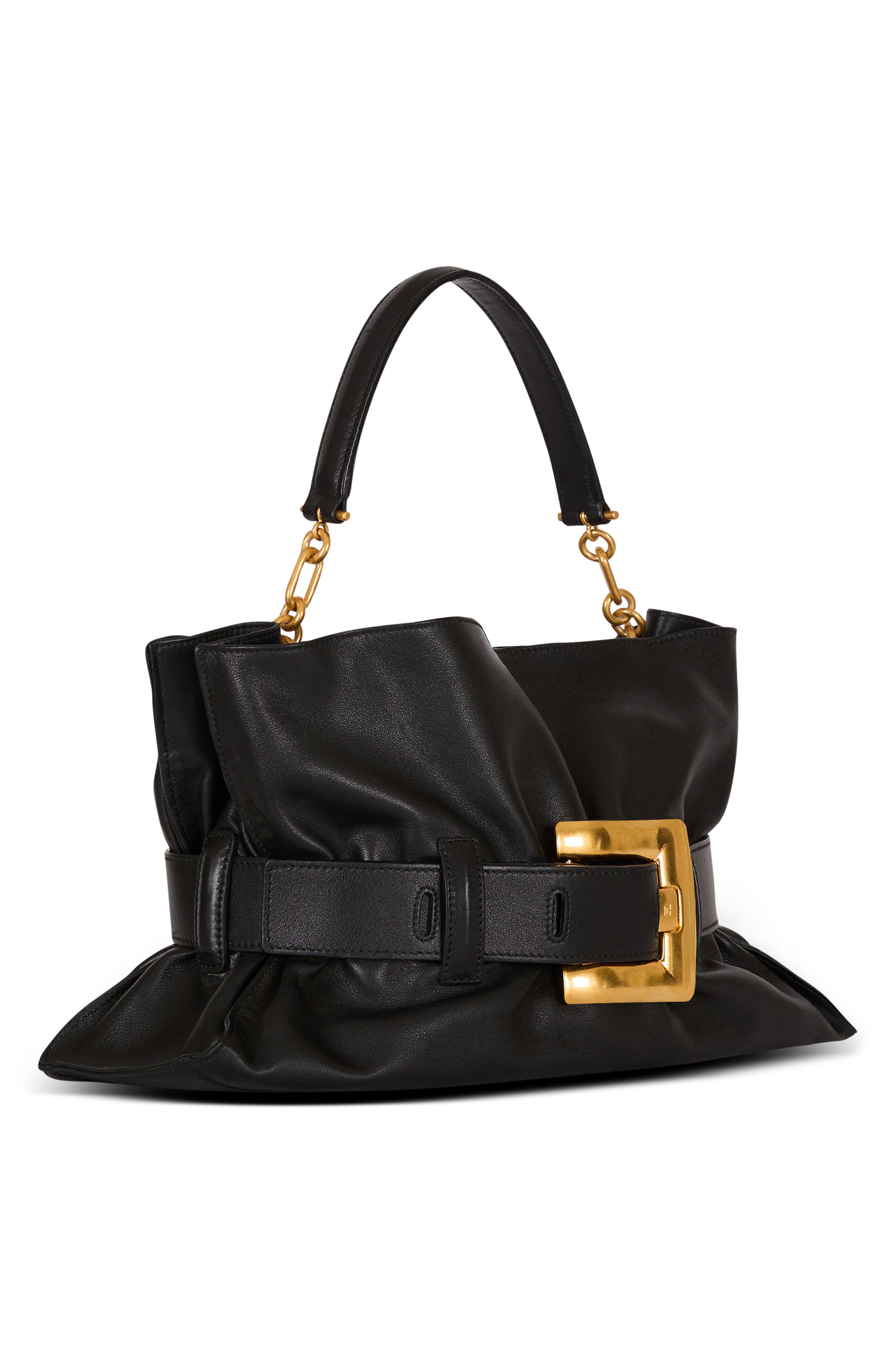 Balmain Medium Anthem Leather Tote, Alternate, color, 
