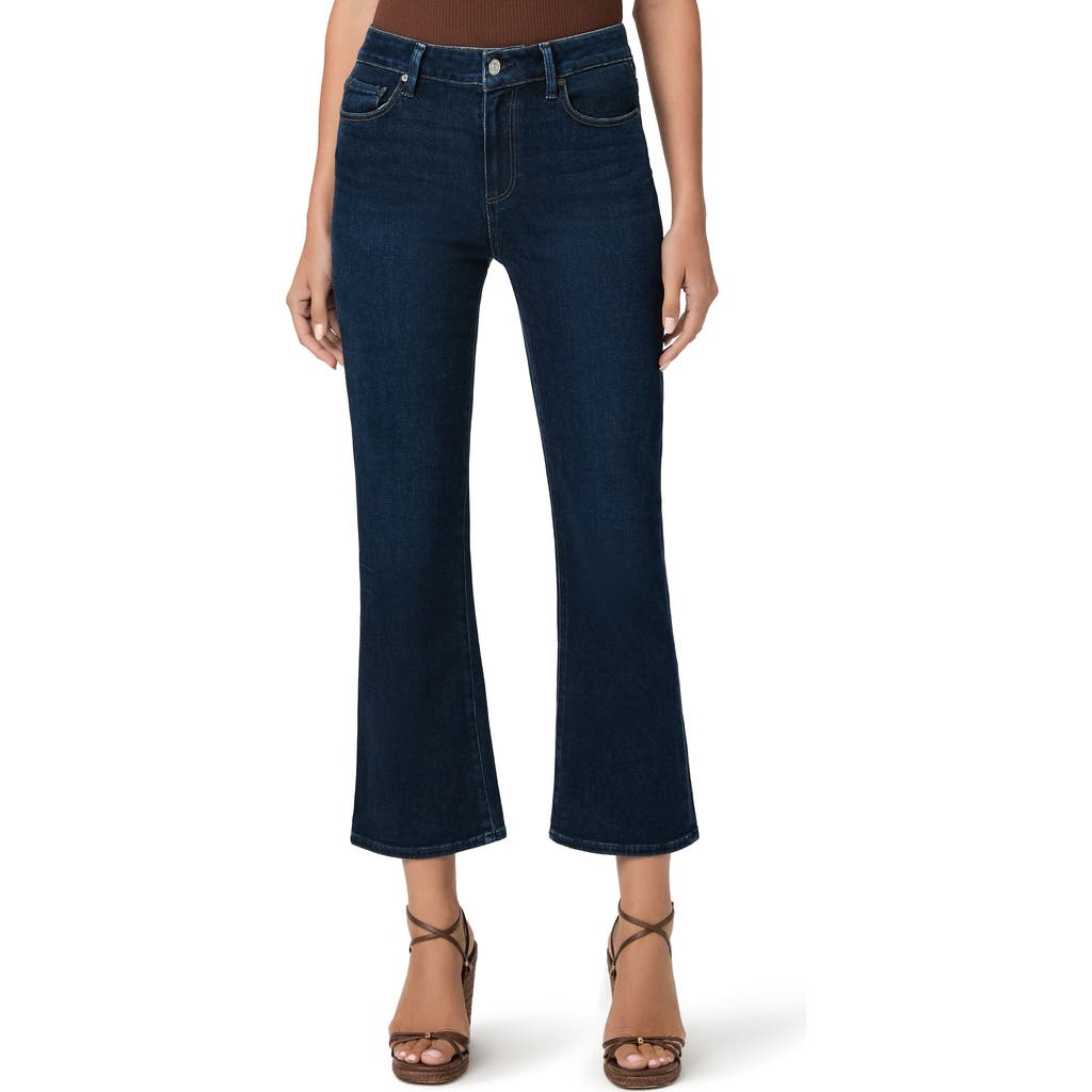 Paige Mason Mid Rise Crop Bootcut Jeans In Blue