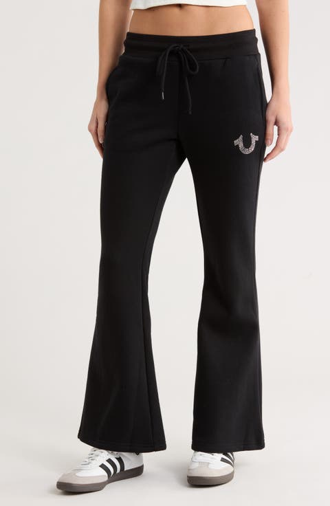 Crystal Logo Flare Sweatpants
