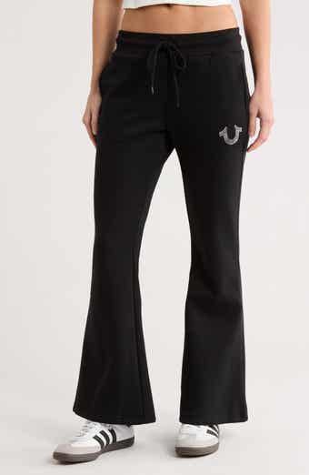 True Religion Crystal Logo Flare Sweatpants