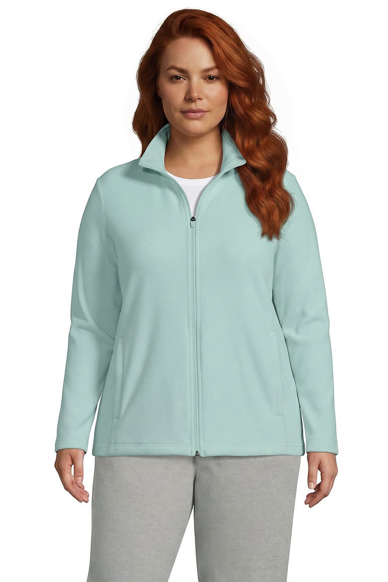 Plus Size Anyweather Fleece Full Zip Jacket, Main, color, Light Seagrass