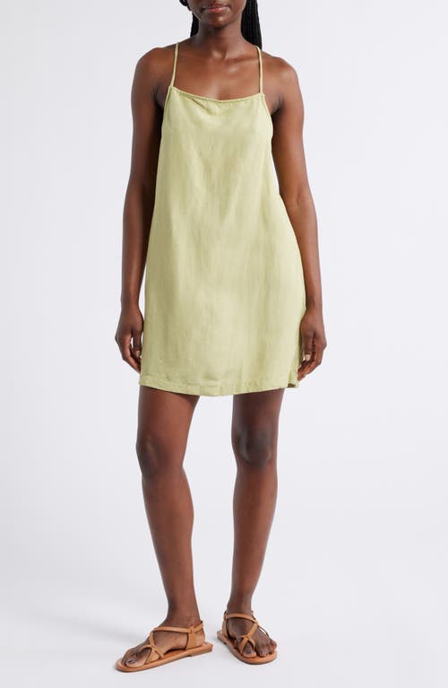 Rip Curl Premium Surf Holiday Linen Blend Minidress In Sage