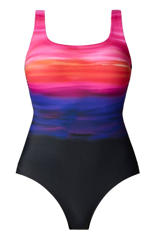 Shapesolver Sport Scoopneck Tank Chlorine Resistant Adjustable One-piece Swimsuit