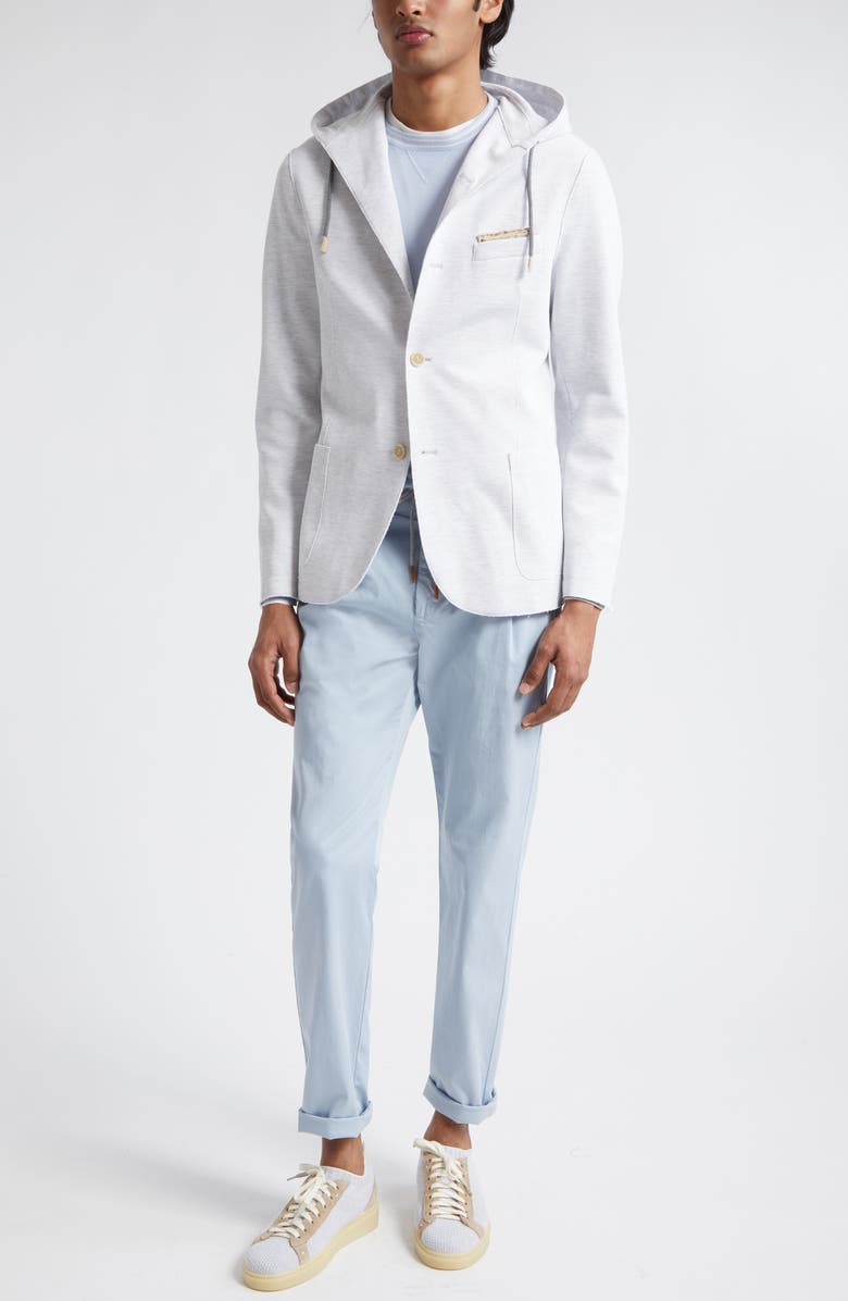 Eleventy Drawstring Waist Stretch Cotton Pants, Alternate, color,