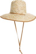 Lele Sadoughi Check Straw Hat