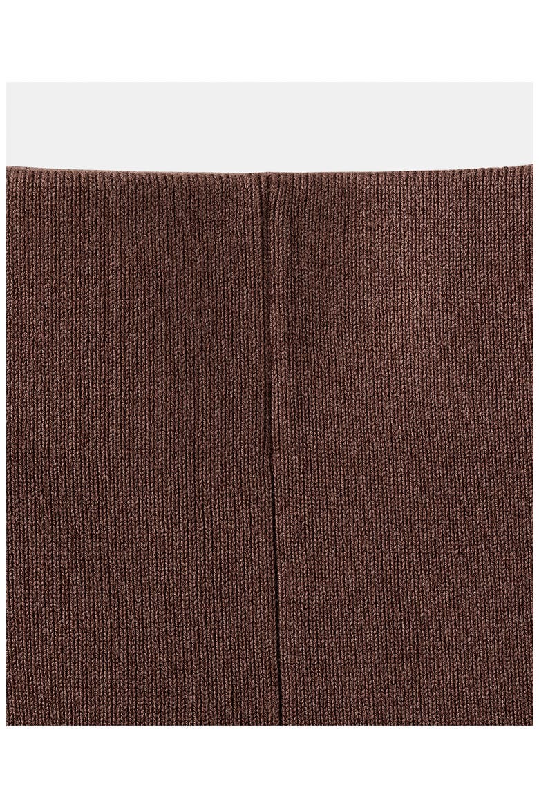 Slit Hem Crop Leggings, Alternate, color, CHOCOLATE