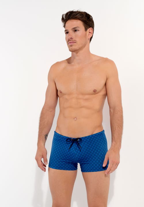 Hom Hendaye Swim Shorts In Blue Print