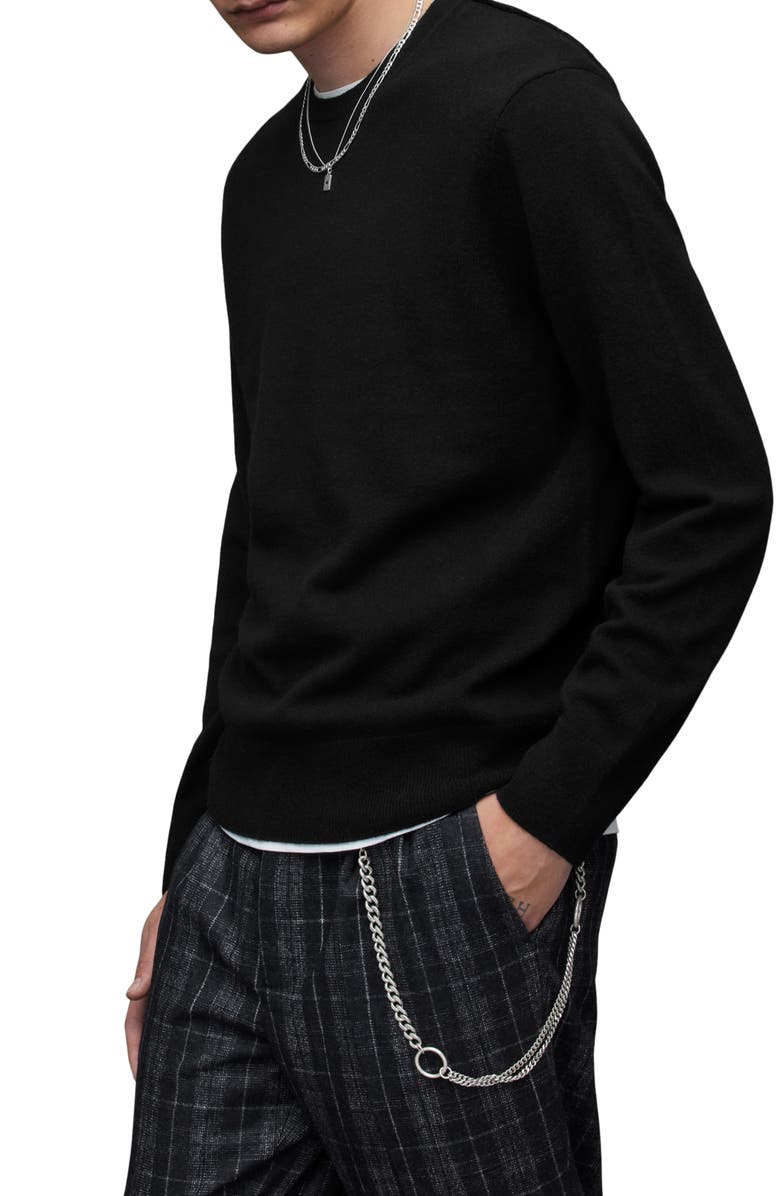 AllSaints Dalton Cashmere & Wool Crewneck Sweater, Alternate, color,
