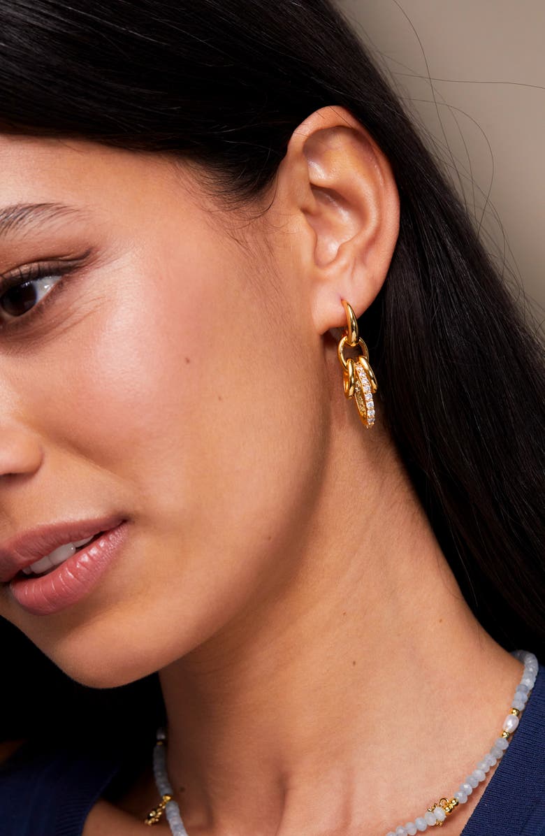 Estella Bartlett Multidrop Hoop Earrings, Alternate, color, Gold