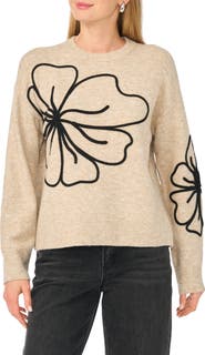 Parker Floral Embroidered Crewneck Sweater