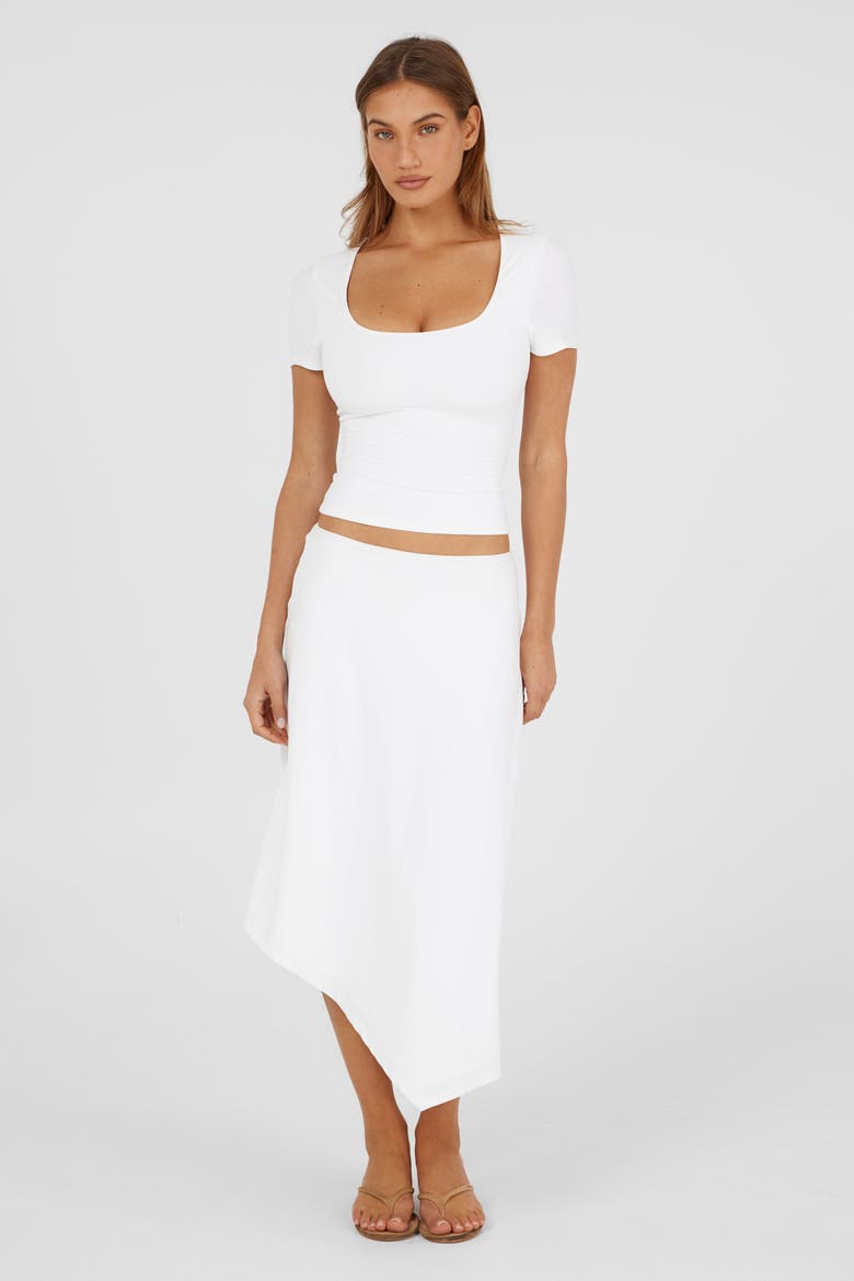 Madeleine Midi Skirt, Alternate, color, White