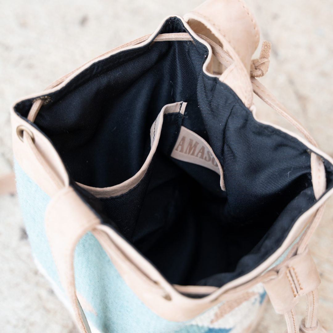 Amasouk Canto del Rio Cinched Bucket Bag, Alternate, color, Blue