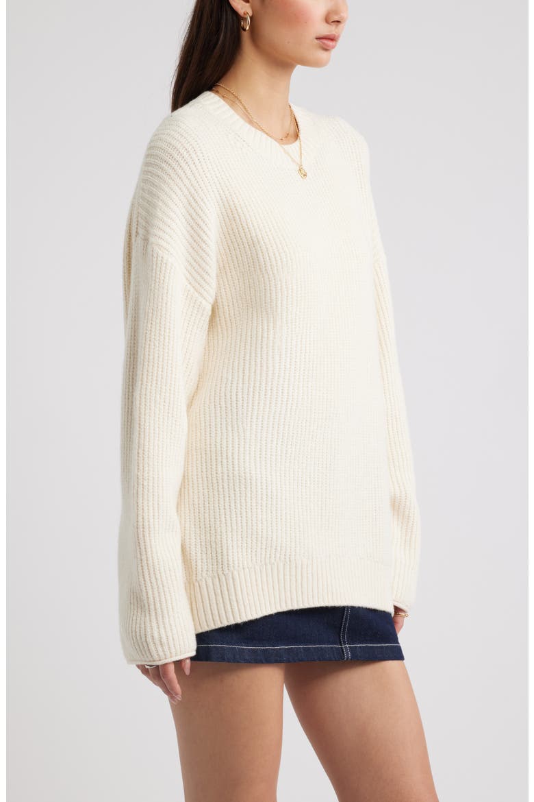 Cozy Crewneck Sweater, Alternate, color, IVORY ANTIQUE
