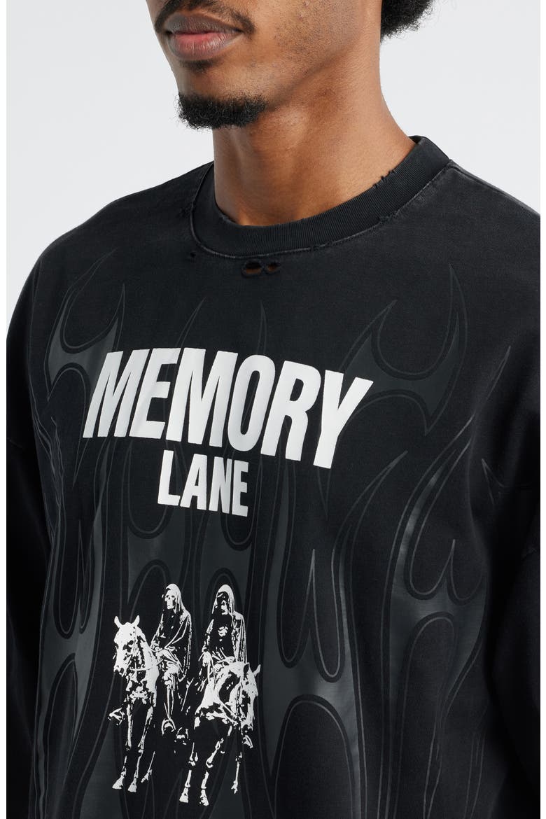 Storm Riders Oversize Cotton Jersey Graphic T-Shirt, Alternate, color, BLACK