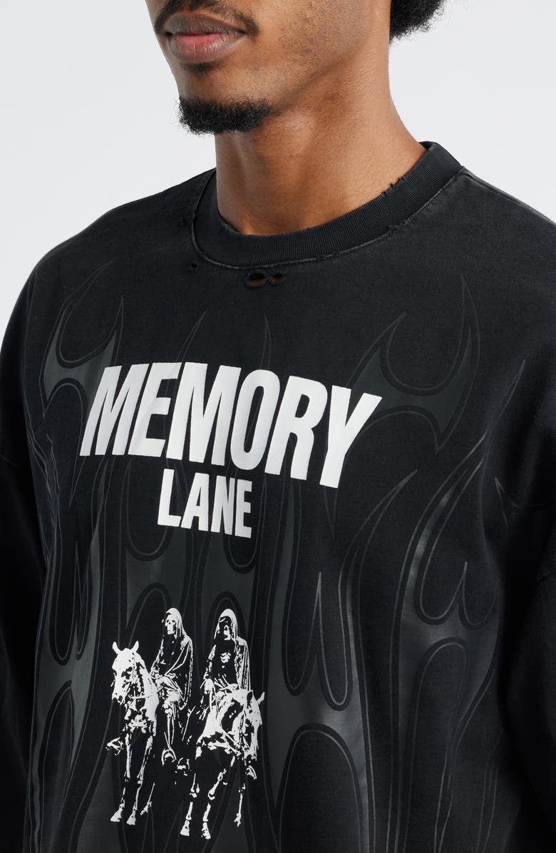 MEMORY LANE Storm Riders Oversize Cotton Jersey Graphic T-Shirt, Alternate, color, Black